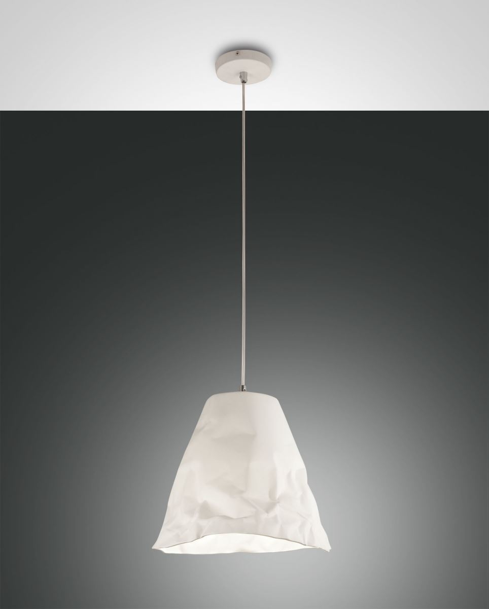 Bild von Fabas Luce Pendelleuchte CRUMPLE wei? 3535-40-102