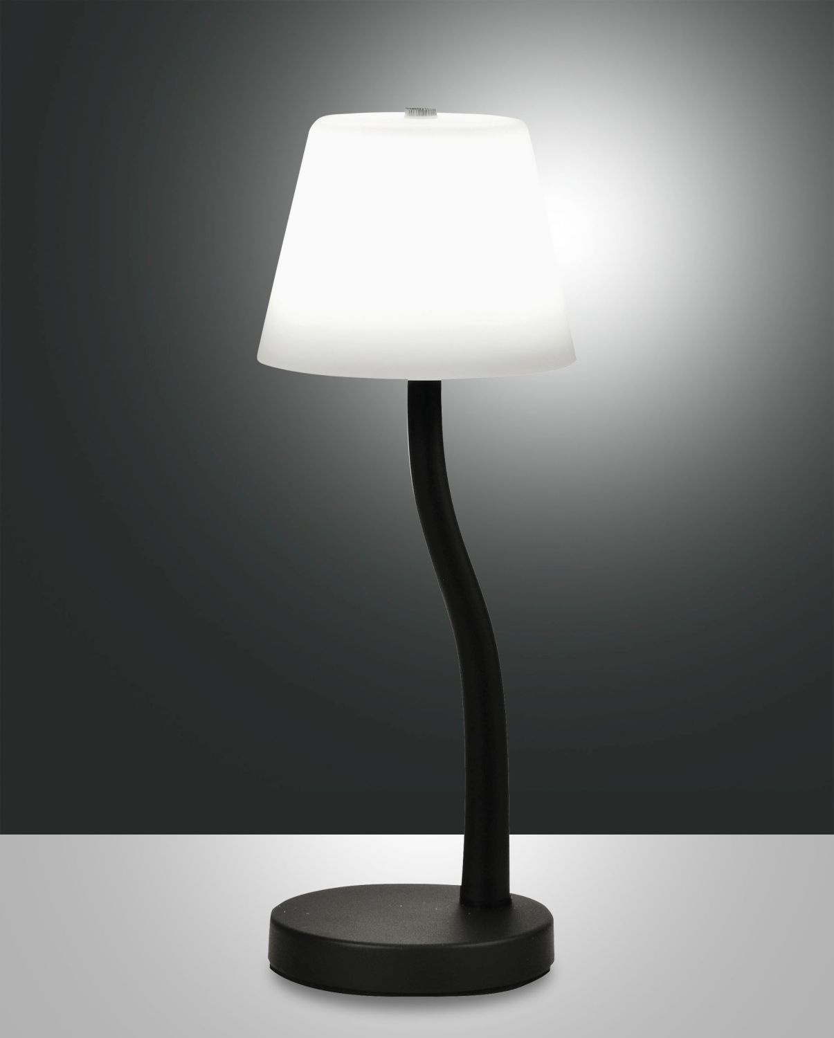 Bild von Fabas Luce, Tischlampe, LED Tischleuchte Ibla Ø120mm 9W Warmweiss Schwarz dimmbar (750 lm)
