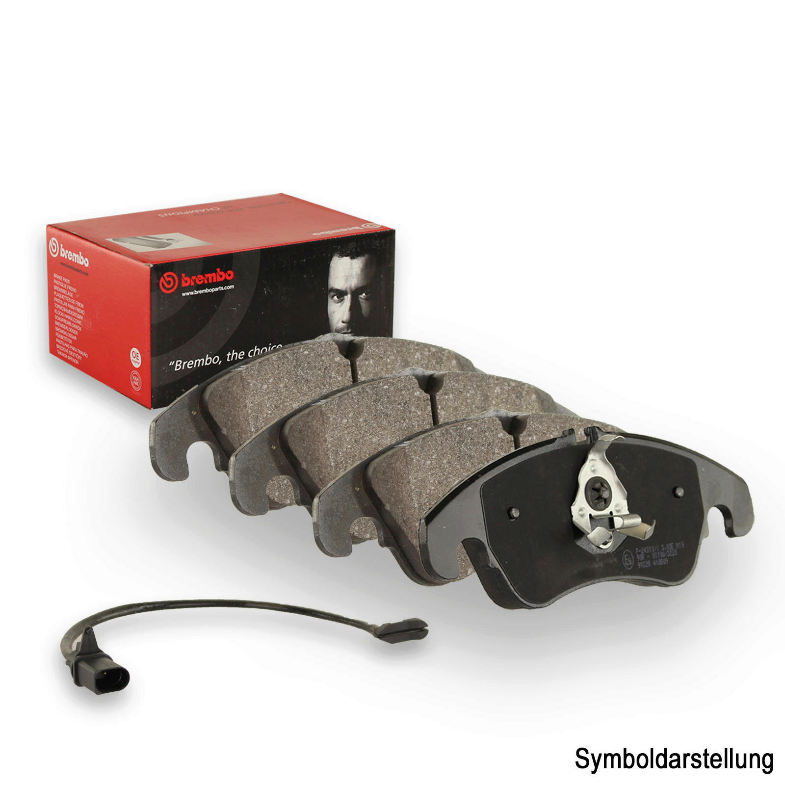 Bild von BREMBO Bremsbelagsatz, Scheibenbremse XTRA LINE, BREMSBELÄGE, RICHTUNGSGEBUNDEN vorne rechts links ohne Zubehör für SKODA VW SEAT AUDI (FAW) 8W0698151
