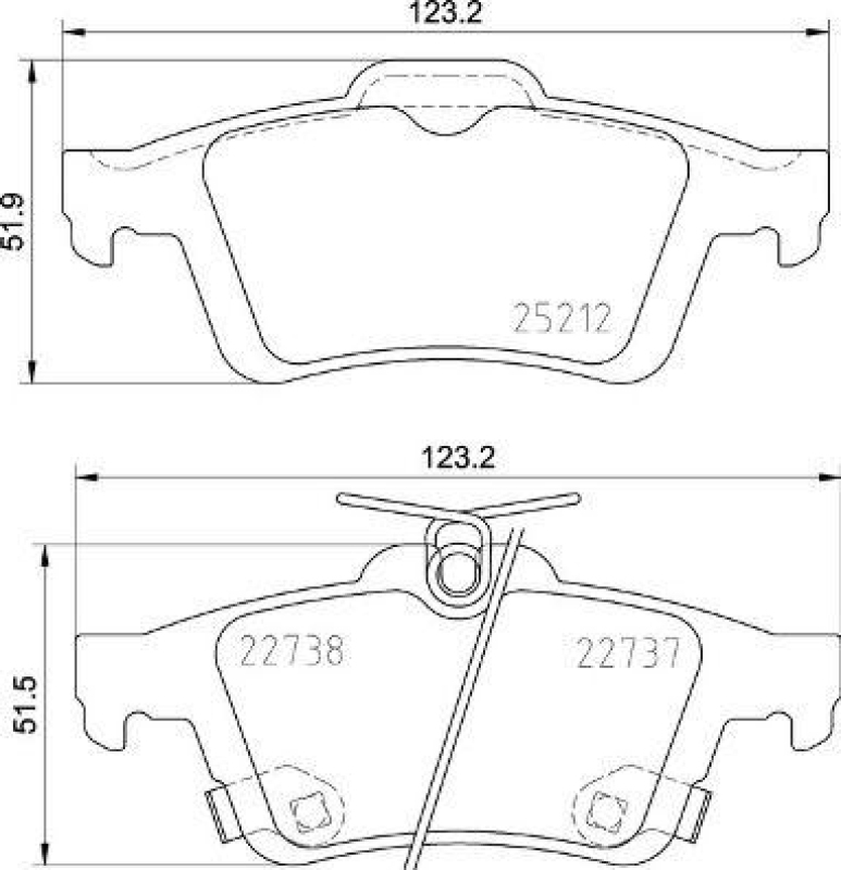 Bild von Bremsbeläge Hinten von Brembo ohne Zubehör (P 24 216) Bremsbelagsatz Bremsanlage Scheibenbremsbelagsatz, Scheibenbremsbelagsatz, Bremsklötze, Bremsklotz, Beläge, Bremsbeläge,Bremsbelaege