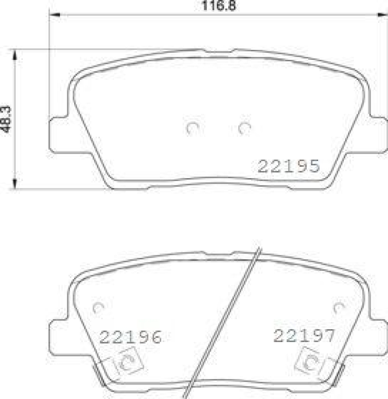 Bild von BREMBO P 30 105 Bremsbelagsatz mit akustischer Verschleißwarnung mit Anti-Quietsch-Blech mit Zubehör HYUNDAI: SANTA FE 3, Santa Fé IV, Grand Santa Fé