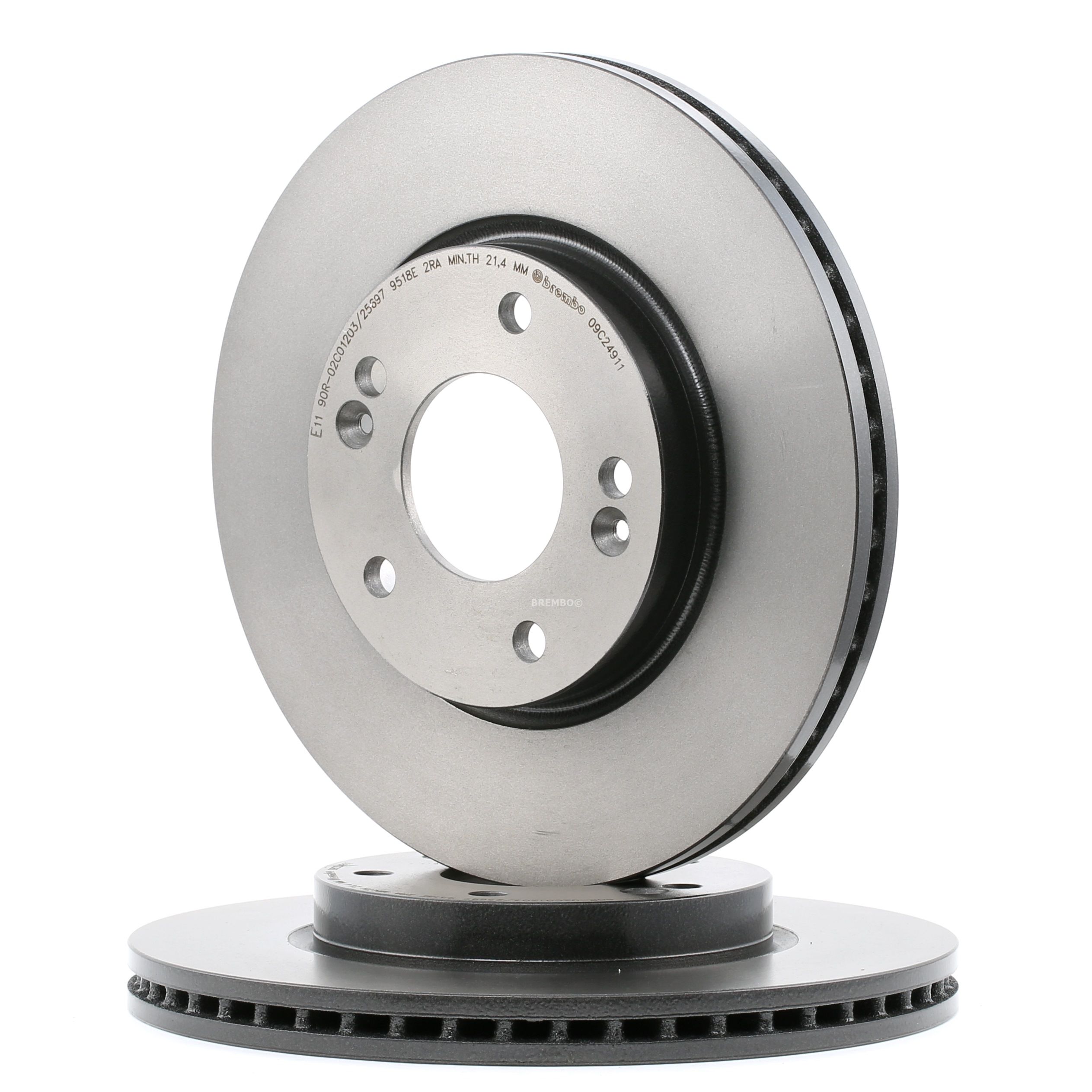 Bild von BREMBO Bremsscheibe innenbelüftet 09.C249.11 Bremsscheiben,Scheibenbremsen HYUNDAI,KIA,i30 (GD),Kona (OS),i30 Schrägheck (PDE, PD, PDEN),i30 CW (GD)