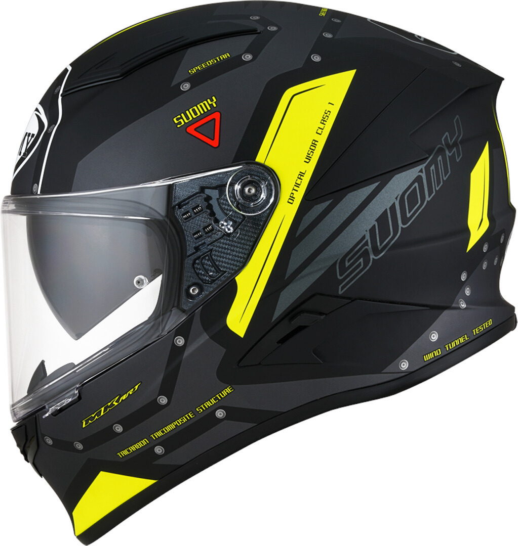 Bild von Suomy Speedstar Airplane Helm, schwarz-gelb, Größe XS für Männer