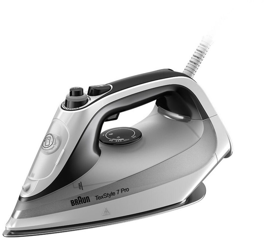 Bild von Braun Dampfbügeleisen TexStyle 7 Pro SI 7149 WB - steam iron - sole plate: EloxalPlus FreeGlide 3D