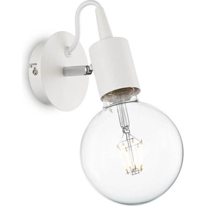 Bild von Ideal lux, Wandleuchte + Deckenleuchte, EDISON Wandleuchte E27 dimmbar Weiss 138374 (E27)