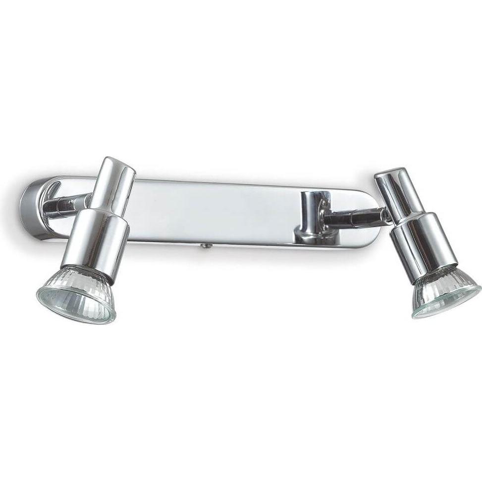Bild von Ideal lux, Wandleuchte + Deckenleuchte, SLEM GU10 Wandleuchte 2x dimmbar Chrom warmweiss 142050 (640 lm, GU10)