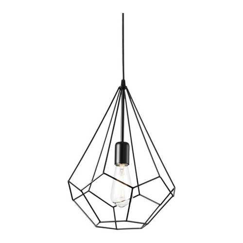 Bild von Ampolla-3 Matt Black Cage Style Pendant - Ideal Lux 148175