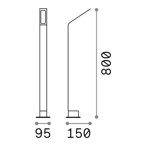 Bild von Ideal Lux AGOS LED Stehleuchte 6,5W Anthrazit IP54