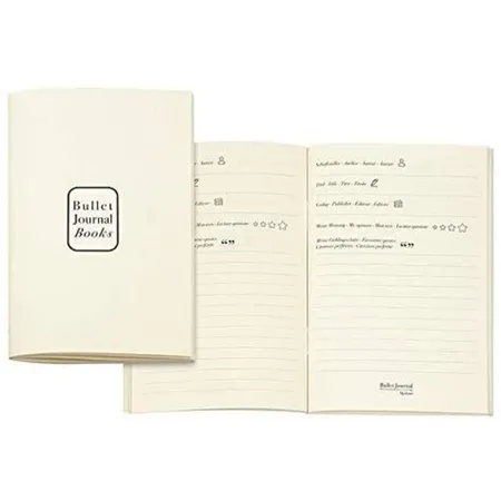 Bild von Bullet Journal Modimo, Heft + Block, Einlagen für Bullet Journal 13x21 cm 2er Set 'Books Ivory'