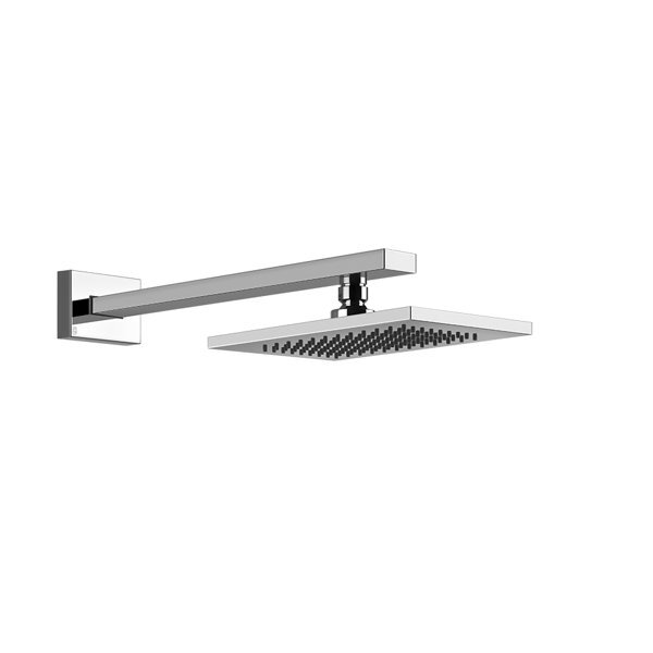 Bild von Gessi Rettangolo Antikalk-Kopfbrause 216x140 mm, mit Gelenk und Wandarm, 1/2 Anschluss, 20148, Farbe: Weiß CN