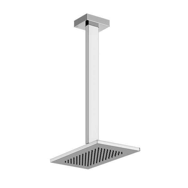 Bild von Gessi Rettangolo Deckenbrause antikalk, 216x140 mm mit personalisierter Länge, 1/2 Anschluss, 20150, Farbe: Schwarz XL