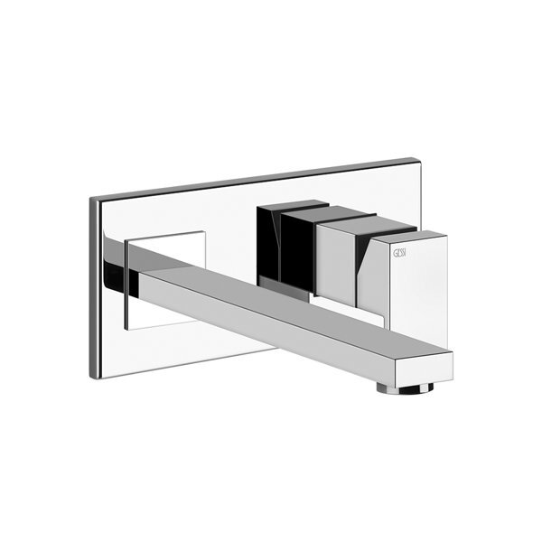 Bild von Gessi Rettangolo Fertigmontageset Einhebelmischer Waschtisch mit Auslauf, links, UP-Körper 44697,257mm, 44838, Farbe: Metall Schwarz PVD