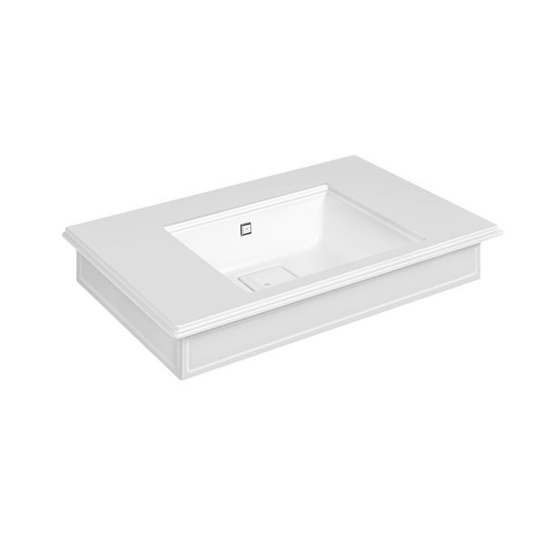 Bild von Gessi, Waschbecken, Eleganza Waschtisch, 900 x 522mm, Cristalplant (mattes Weiss), 46813521 (1200 mm, 650 mm)