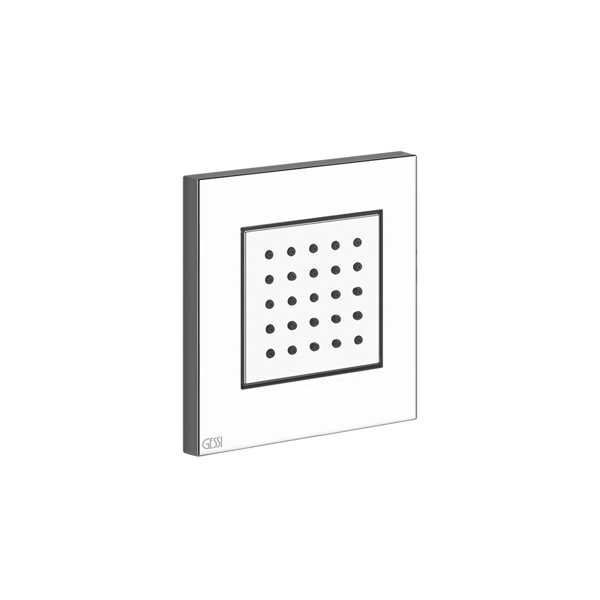 Bild von Gessi Rettangolo Fertigmontageset für Unterputz Seitenbrause QUADRO, 32984, Farbe: Messing Antik