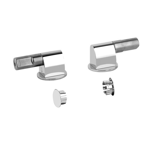 Bild von Gessi 316 Scharniere mit Absenkautomatik und seitlichen Abdeckkappen für Wand WC, 37584, Farbe: Kupfer PVD