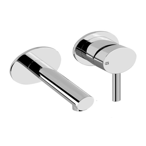 Bild von Gessi Ovale, Fertigmontageset, für Unterputz-Waschtischmischer, personalisierter Auslauf, ohne Ablaufgarnitur, 23087, Farbe: Chrom