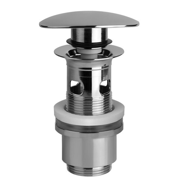 Bild von Gessi  Ablaufventil Stop&Go 1 1/4 für Becken mit Überlauf, Schaftventil min. 64mm/max. 85mm, 29090, Farbe: Finox Optik