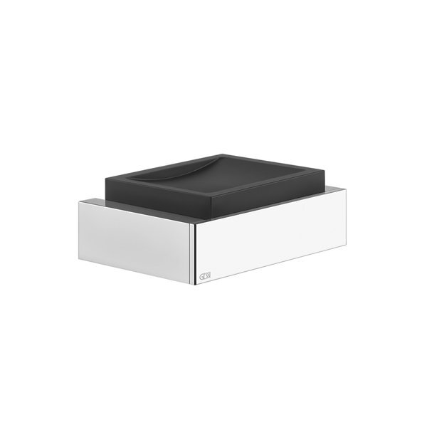 Bild von Gessi Rettangolo Accessoires Seifenhalter zur Wandmontage, Schale schwarz, 20802, Farbe: Finox Optik