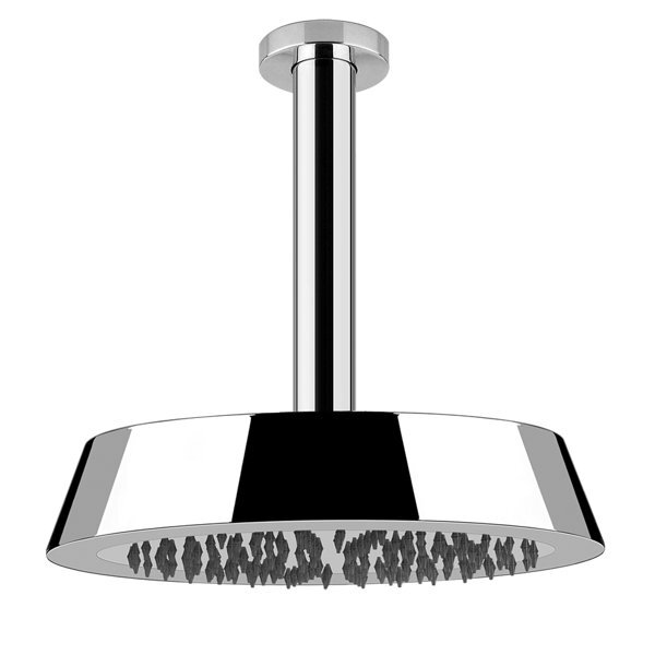 Bild von Gessi Cono Antikalk-Kopfbrause D240 mm 1/2 Anschluss, Deckenmontage, Länge 270 mm, 45152, Farbe: Metall Schwarz gebürstet PVD