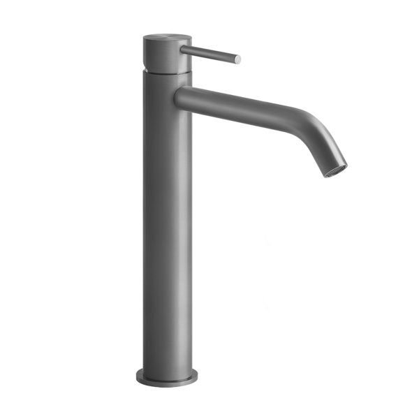 Bild von Gessi 316 Flessa Waschtisch-Einhebelmischer, höhere Version 228 mm, Ausladung 156 mm, ohne Ablaufgarnitur, 54006, Farbe: Metall Schwarz gebürstet PVD