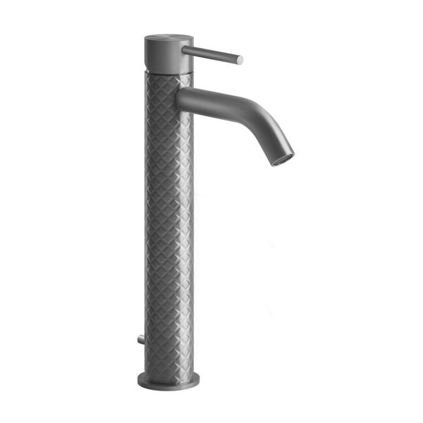 Bild von Gessi 316 Intreccio Waschtisch-Einhebelmischer höhere Version mit Ablaufgarnitur 1 1/4, Ausladung 122 mm, 54104, Farbe: Kupfer gebürstet PVD