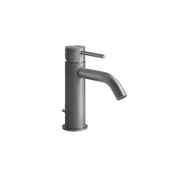 Bild von Gessi 316 Flessa Waschtisch-Einhebelmischer, mit Ablaufgarnitur 1 1/4, Ausladung 122 mm, 54001, Farbe: Warm Bronze gebürstet PVD