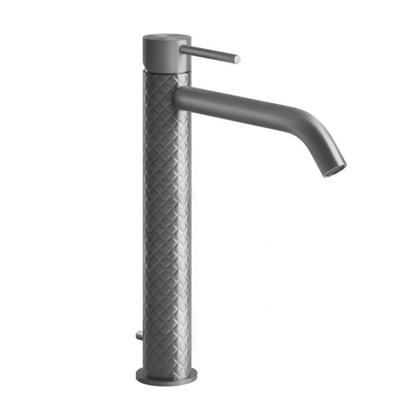 Bild von Gessi 316 Intreccio Waschtisch-Einhebelmischer, höhere Version, mit Ablaufgarnitur 1 1/4, Ausladung 156 mm, 54103, Farbe: Warm Bronze gebürstet PVD