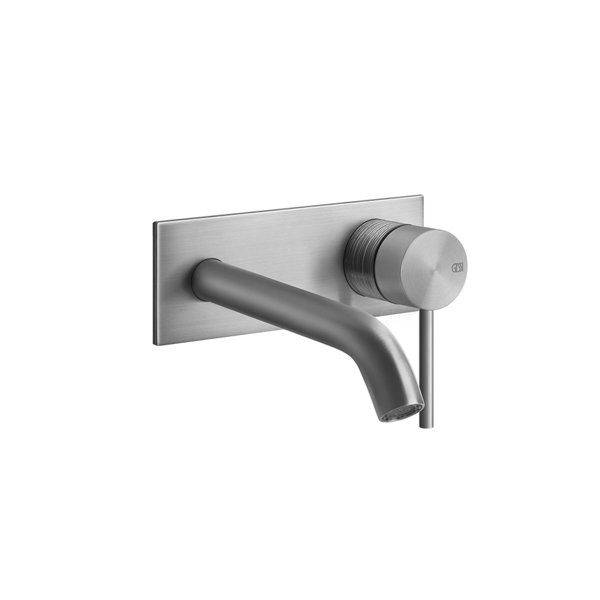 Bild von Gessi 316 Trame Fertigmontageset, für Unterputz-Einhebelmischer Waschtisch, mit durchgehender Platte 65x165 mm, ohne Ablaufgarnitur, 54388, Farbe: Kupfer gebürstet PVD