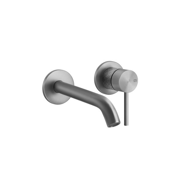 Bild von Gessi 316 Intreccio Fertigmontageset für Unterputz-Einhebelmischer Waschtisch, einzelne Rosetten D65 mm, Auslauf 200-170 mm, ohne Ablaufgarnitur, 54186, Farbe: Kupfer gebürstet PVD