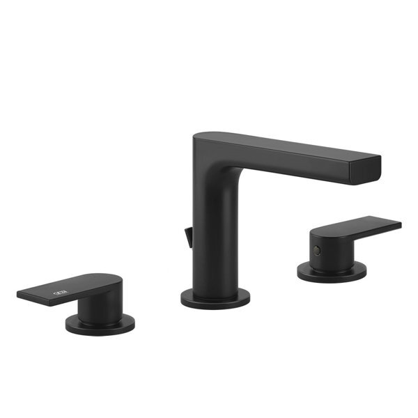 Bild von Gessi Emporio Via Manzoni Waschbeckengruppe mit 3-Loch, Ablauf 1 1/4, Anschluss-Schläuchen 3/8, 38612, Farbe: Schwarz XL