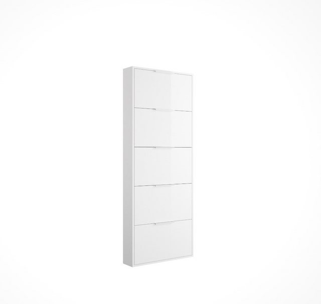Bild von Schuhschrank  Sageo ¦ weiß ¦ Maße (cm): B: 65 H: 173,5 T: 15 Schränke > Schuhschränke - Sconto