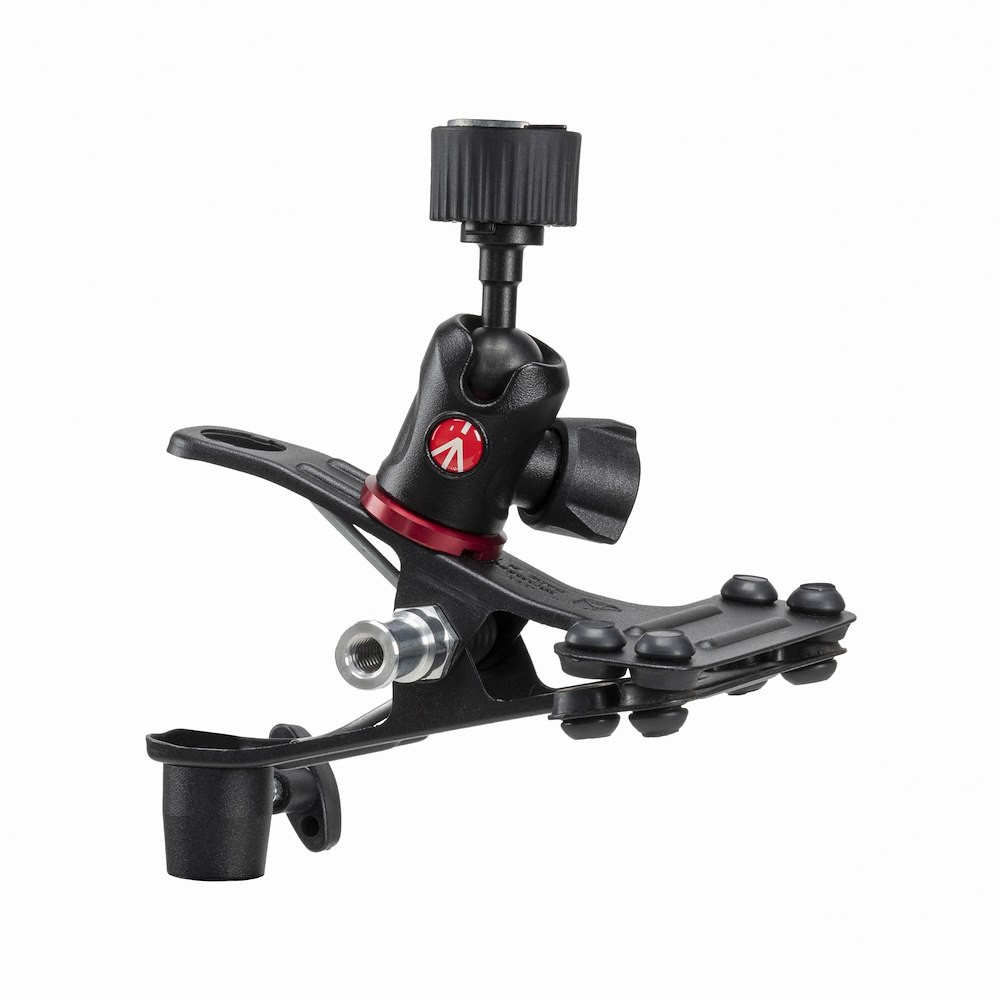 Bild von Manfrotto Spring Clamp, Universalklammer Cold Shoe mit Kugelkopf und Blitzschuh, Studioausrüstung Zubehör