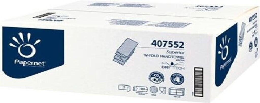 Bild von WEPA Papierhandtuch Papierhandtücher W-Falz 20,3x32cm weiß 2-lagig PA= 20x 100 Blatt