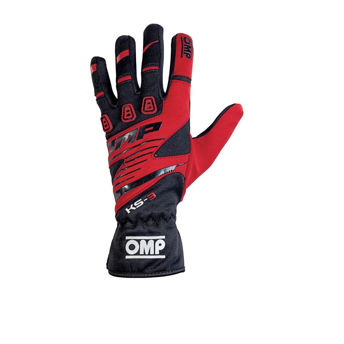 Bild von Karting Handschuhe OMP KS-3 Rot/Schwarz L