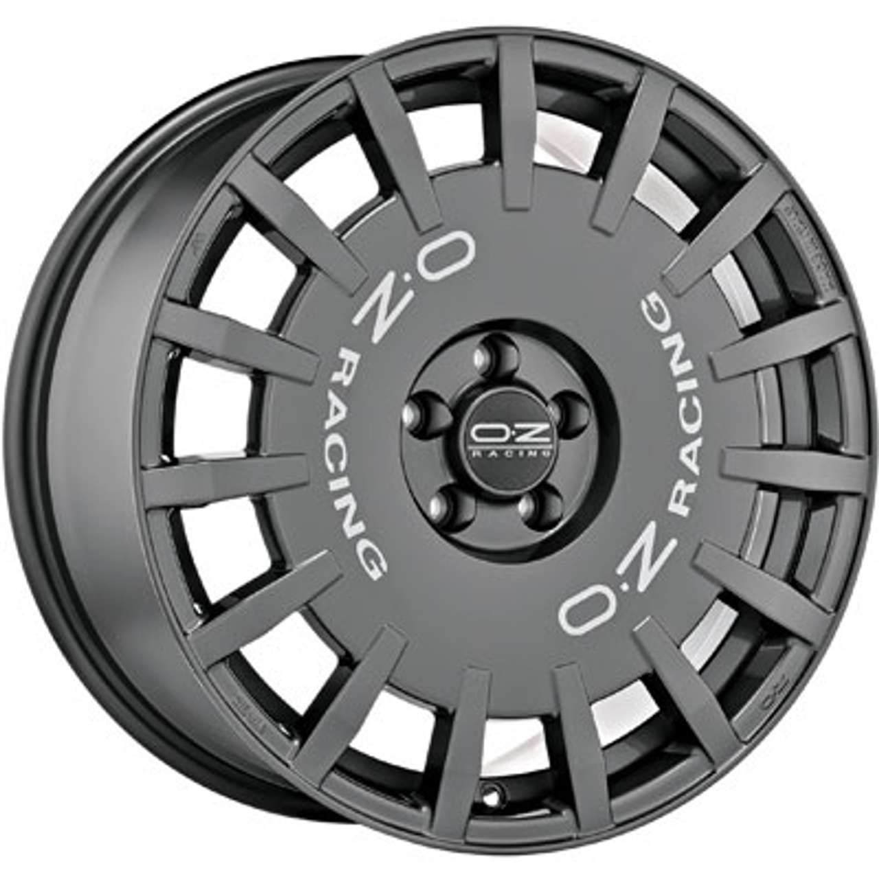 Bild von OZ RALLY RACING dark graphit + silver lettering 8.0Jx18 5x112 ET45
