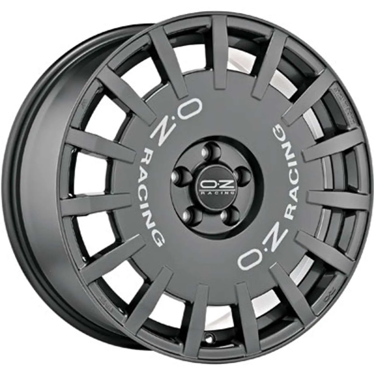 Bild von OZ RALLY RACING dark graphit + silver lettering 8.0Jx18 5x112 ET48