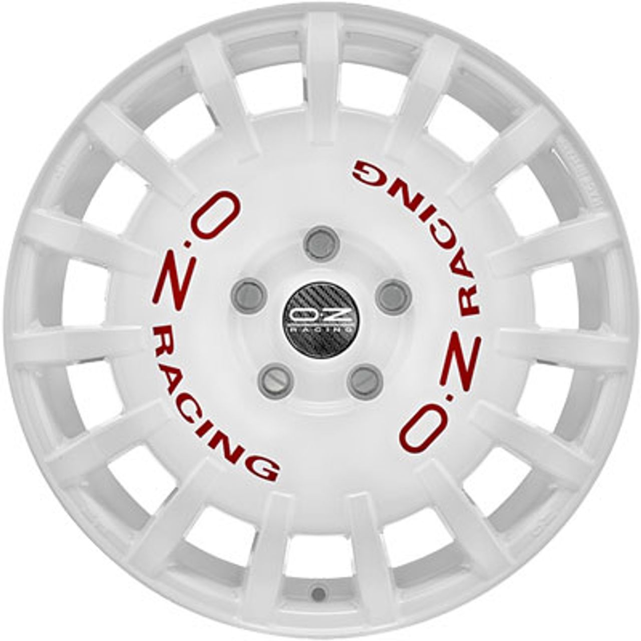 Bild von OZ RALLY RACING race white + red lettering 7.0Jx17 4x100 ET45
