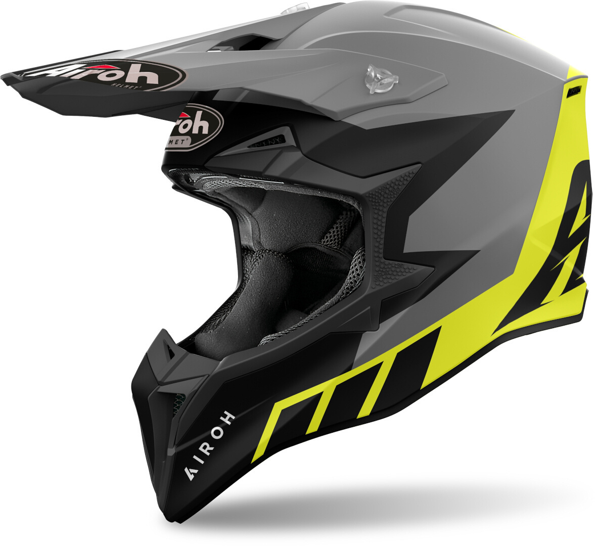 Bild von Airoh Wraaap Reloaded Motocross Helm, schwarz-grau-gelb, Größe L für Männer