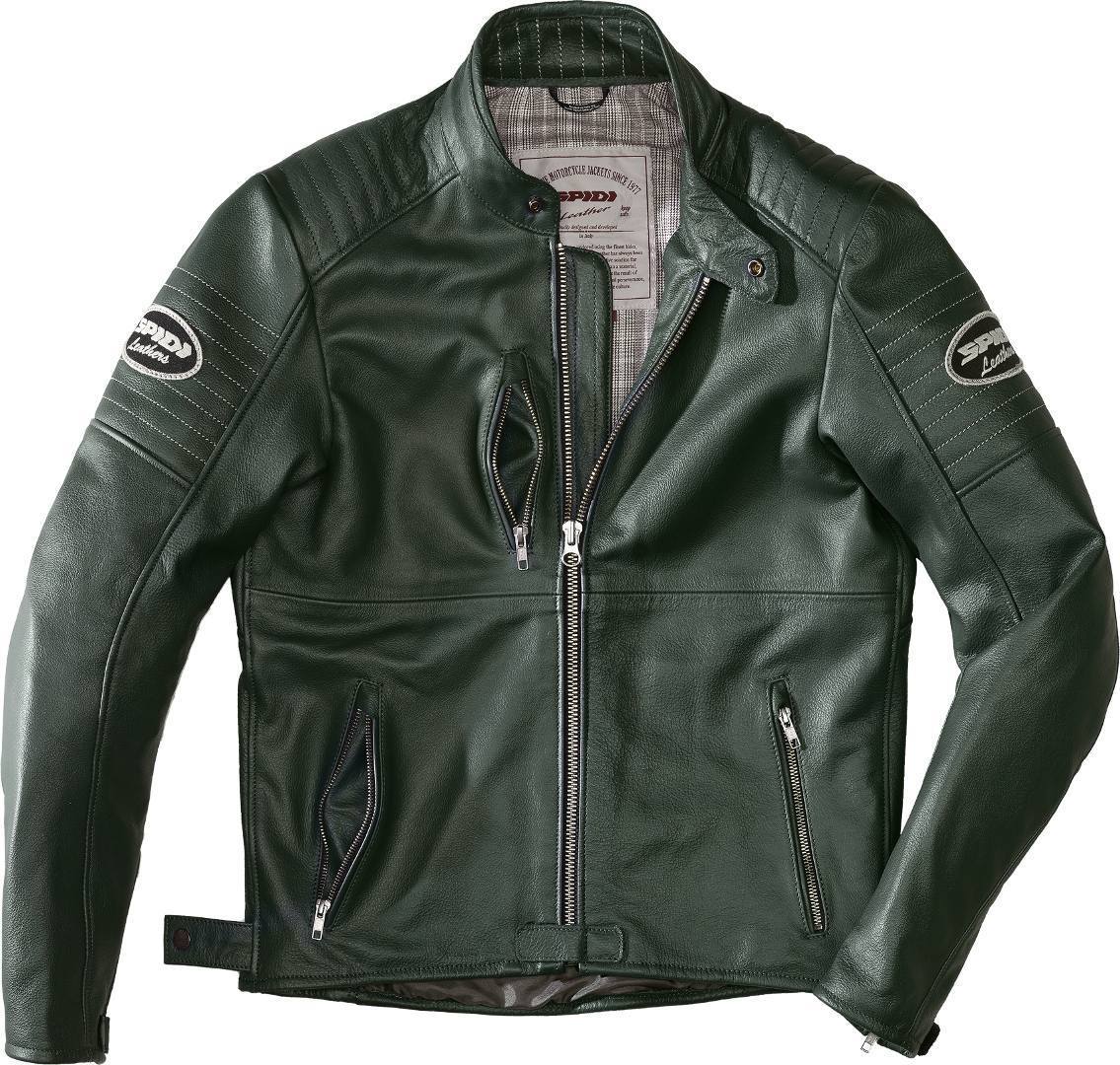 Bild von Spidi Clubber Motorrad Lederjacke, grün, Größe 46 für Männer