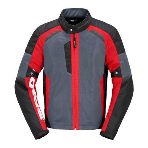 Bild von Spidi Tek Net Motorradjacke – Schwarz-Grau-Rot für Männer in Größe 5XL