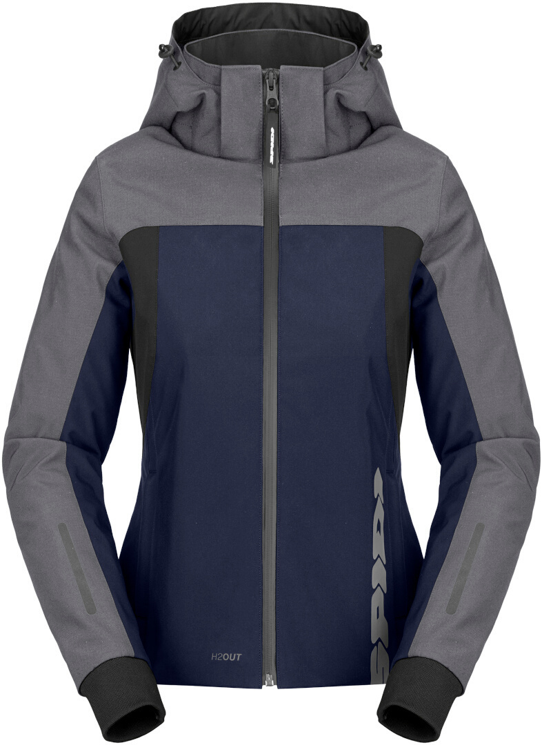 Bild von Spidi H2Out II wasserdichter Damen Motorrad Hoodie, grau-blau, Größe L