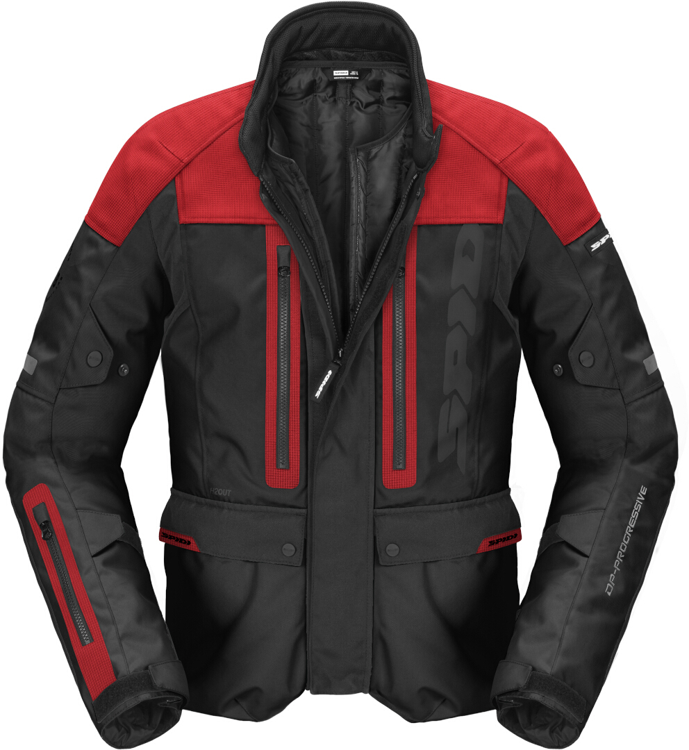 Bild von Spidi Traveler 3 Evo H2Out wasserdichte Motorrad Textiljacke, schwarz-rot, Größe 2XL für Männer