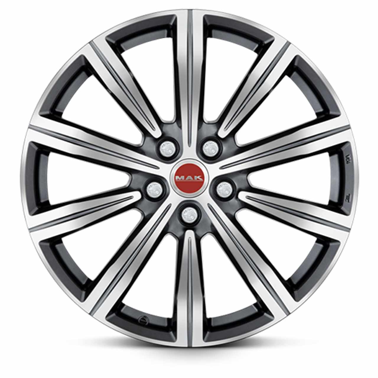 Bild von MAK BIRMINGHAM UNIVERSAL gun metal mirror face 8.5Jx20 5x108 ET40