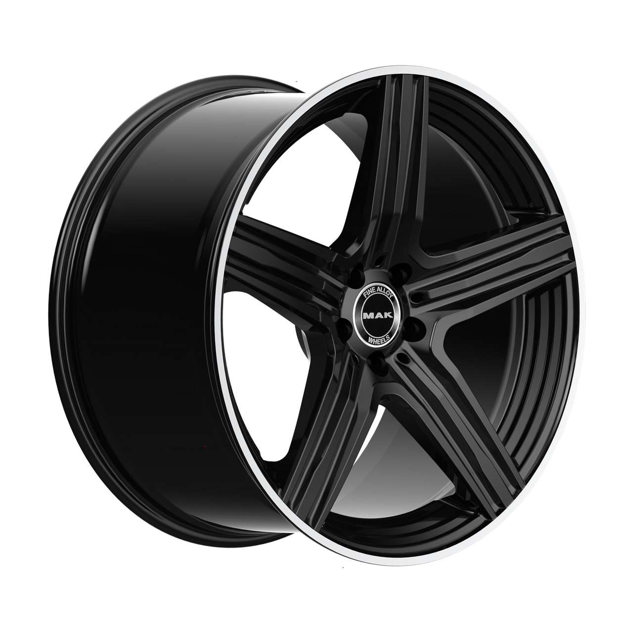 Bild von MAK LEWIS gloss black mirror ring 8.5Jx20 5x112 ET60