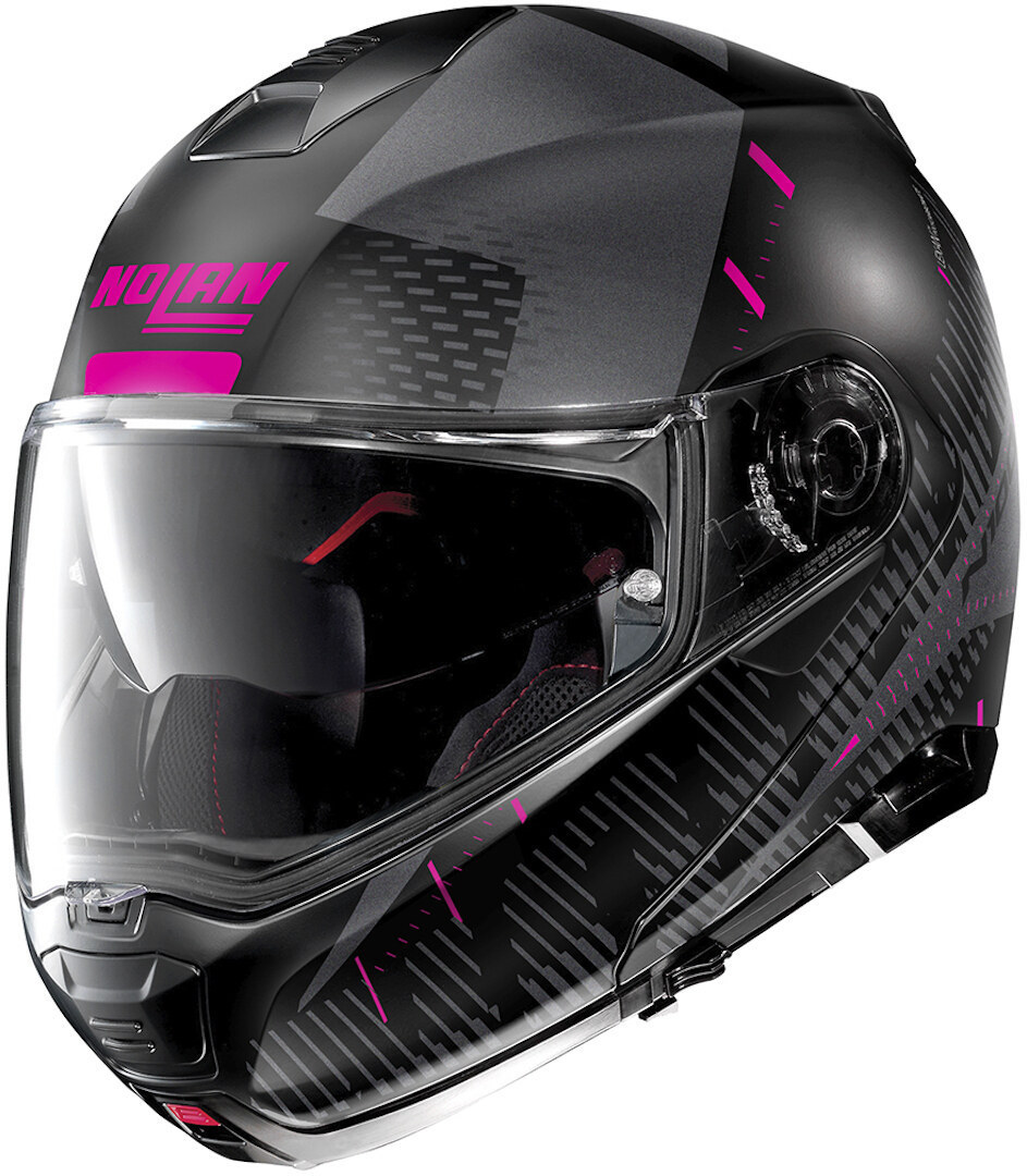 Bild von Nolan N100-5 Lightspeed N-Com Klapphelm, schwarz-pink, Größe XS für Männer