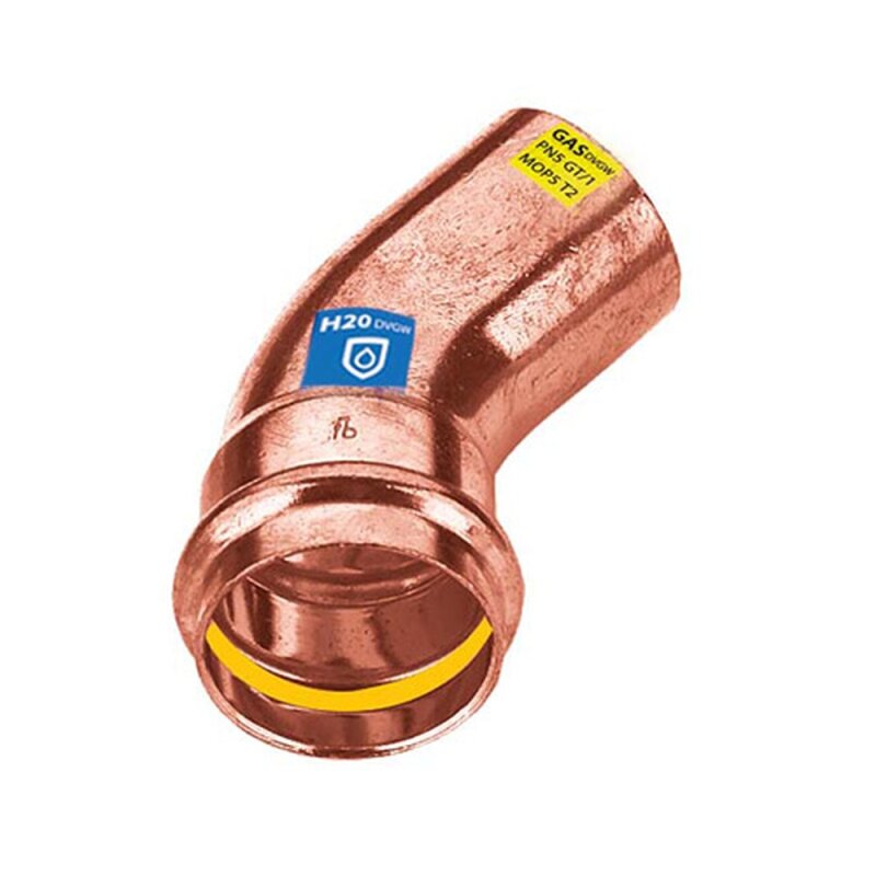 Bild von Kombi Pressfitting Bogen 45°, 1 Muffe 12mm