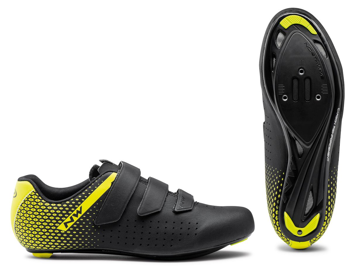Bild von Northwave Core 2 Rennrad Fahrrad Schuhe schwarz/gelb 2025 49