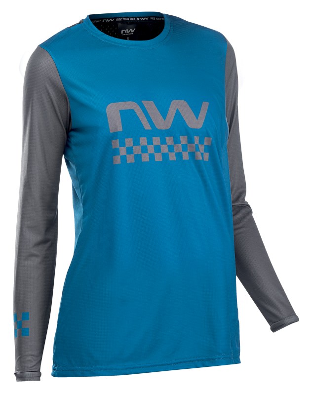 Bild von Northwave Edge Damen Fahrrad Trikot lang blau/grau 2022 L (40)