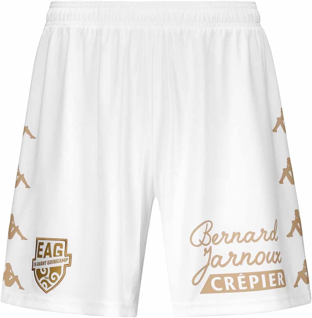 Bild von Kappa - Maleobat Kombat Ryder EA Guingamp 24/25 Herren-Shorts, Weiß, Gelbgold, XL