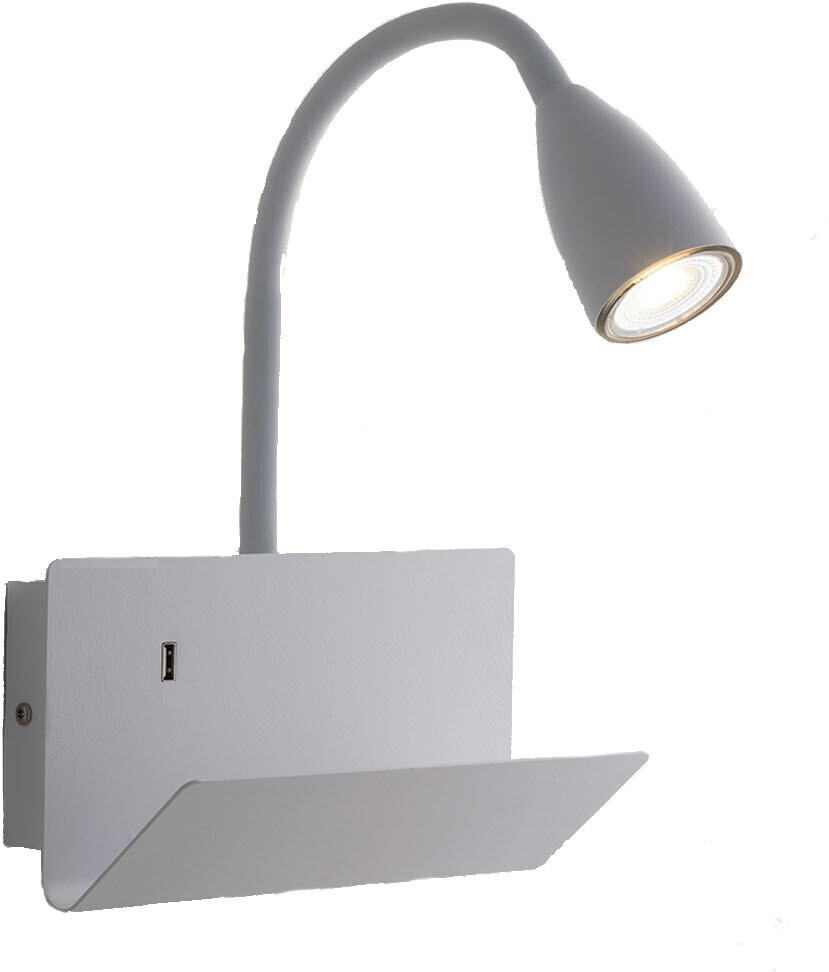 Bild von Luce Design Gulp Wandleuchte,Leselampe weiß GU10 29x25x12cm mit USB Ladeport